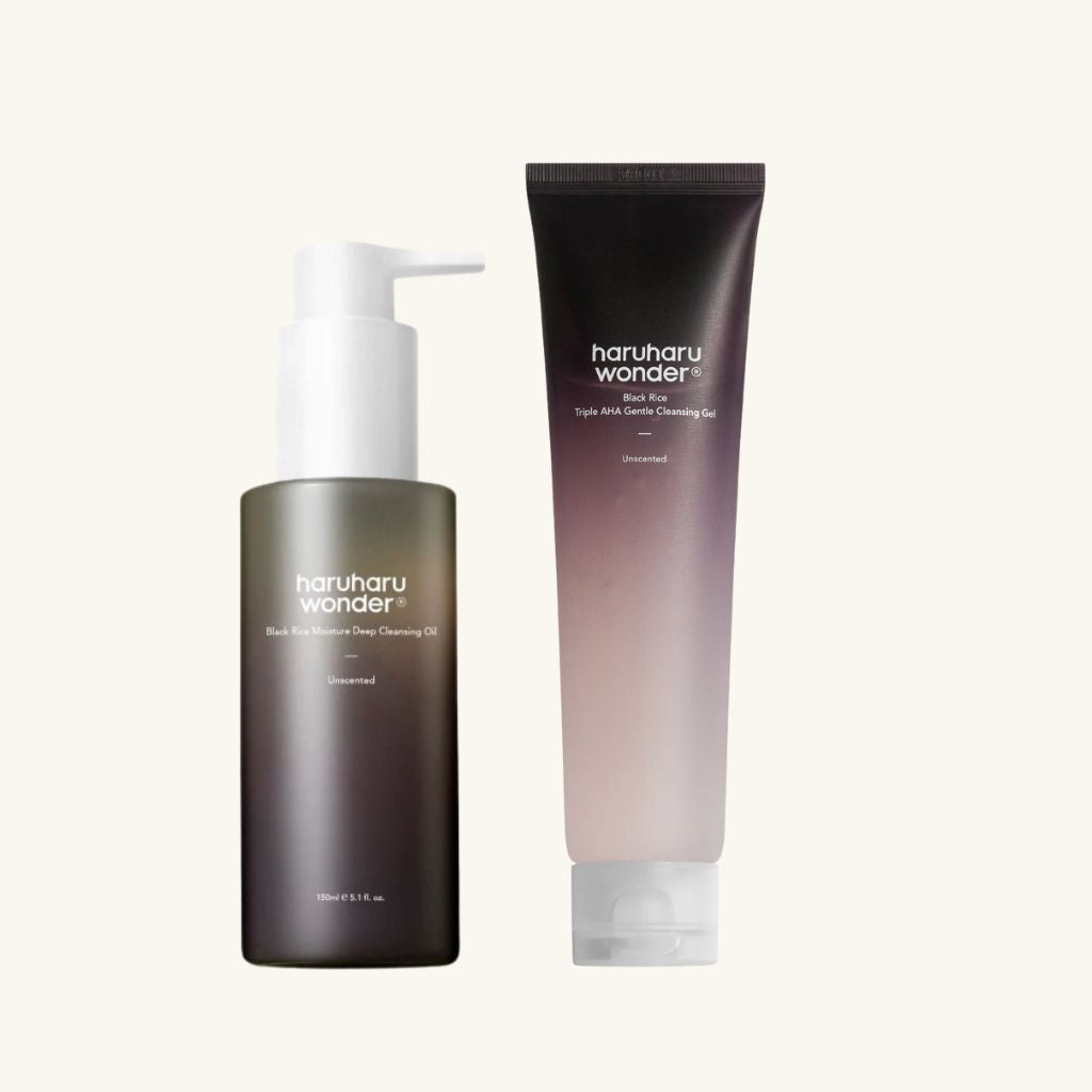 Haruharu Wonder Black Rice Cleansing Oil + Moisture Gel Cleansing
