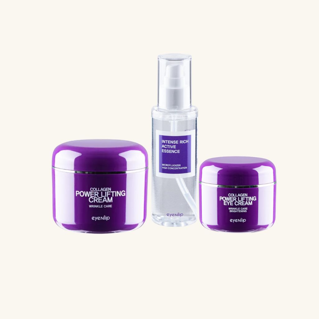 Eyenlip Kit Collagen Power Lifting Cream+ Eye Cream + Intense Active Rich Essence